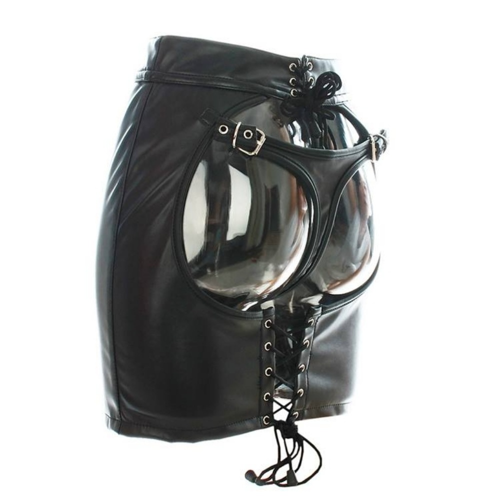 PVC fetish assless skirt size M